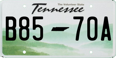 TN license plate B8570A