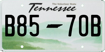 TN license plate B8570B