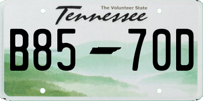 TN license plate B8570D