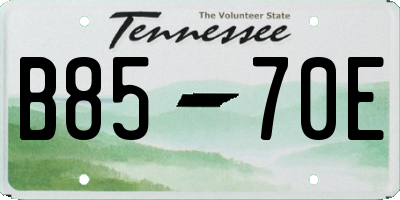 TN license plate B8570E