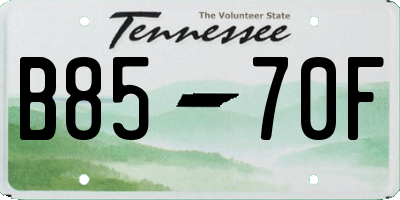 TN license plate B8570F