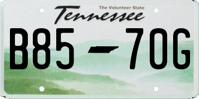 TN license plate B8570G
