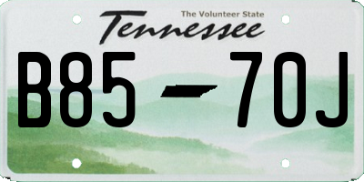 TN license plate B8570J