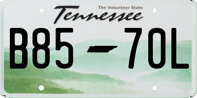TN license plate B8570L