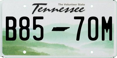 TN license plate B8570M