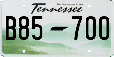 TN license plate B8570O