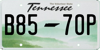 TN license plate B8570P