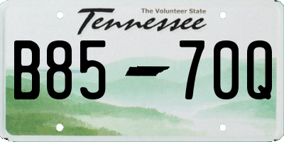 TN license plate B8570Q