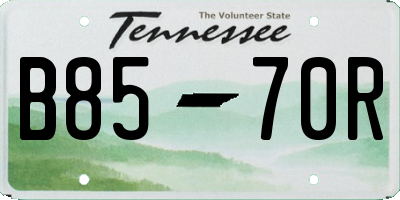 TN license plate B8570R
