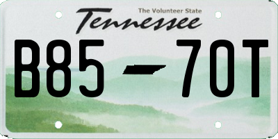 TN license plate B8570T
