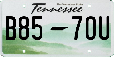 TN license plate B8570U