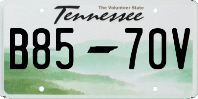 TN license plate B8570V