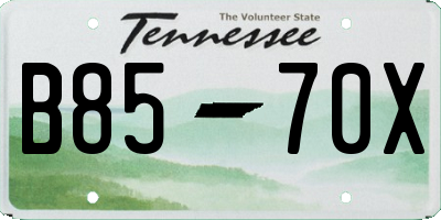 TN license plate B8570X