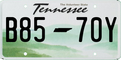 TN license plate B8570Y