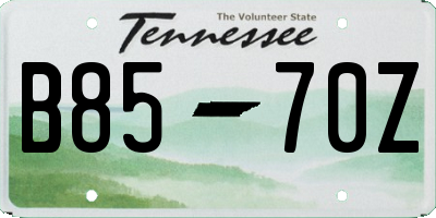 TN license plate B8570Z