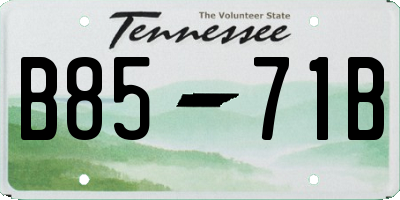 TN license plate B8571B