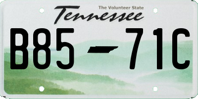 TN license plate B8571C