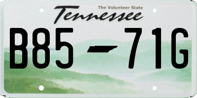 TN license plate B8571G