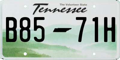 TN license plate B8571H
