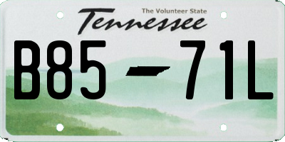 TN license plate B8571L