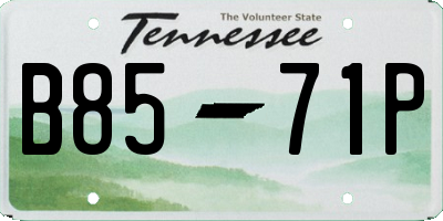 TN license plate B8571P
