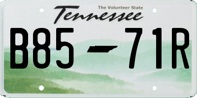 TN license plate B8571R