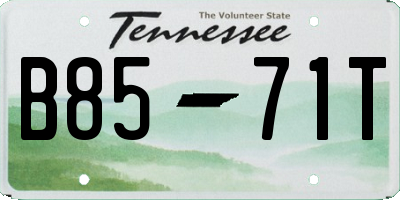 TN license plate B8571T