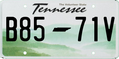 TN license plate B8571V