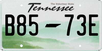 TN license plate B8573E