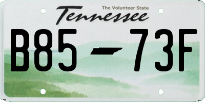 TN license plate B8573F