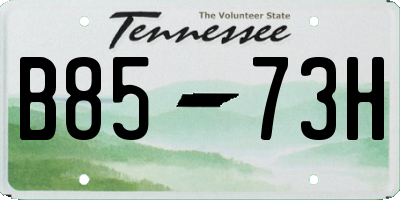 TN license plate B8573H
