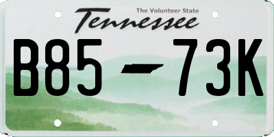 TN license plate B8573K