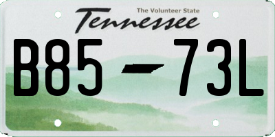 TN license plate B8573L