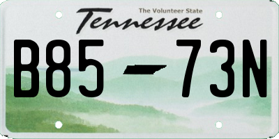 TN license plate B8573N