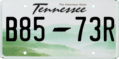 TN license plate B8573R