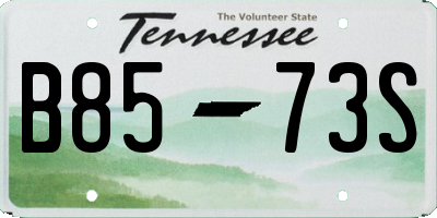 TN license plate B8573S