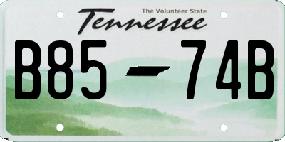TN license plate B8574B