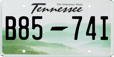 TN license plate B8574I