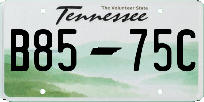 TN license plate B8575C