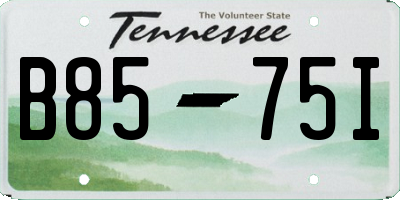 TN license plate B8575I