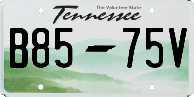 TN license plate B8575V