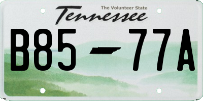 TN license plate B8577A