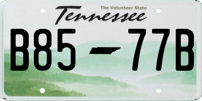 TN license plate B8577B