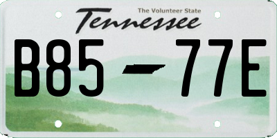 TN license plate B8577E
