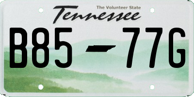TN license plate B8577G