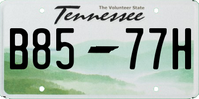 TN license plate B8577H
