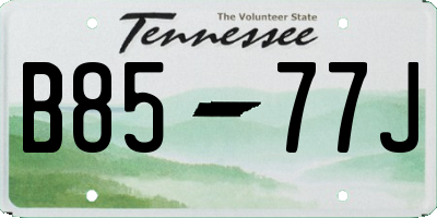 TN license plate B8577J
