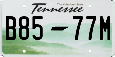 TN license plate B8577M