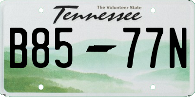 TN license plate B8577N