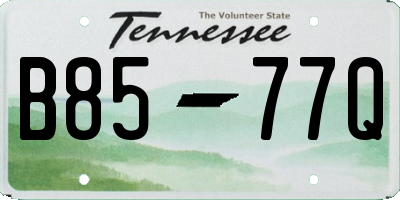 TN license plate B8577Q